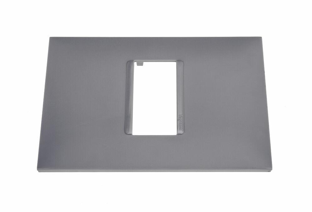 Placa Plus+ 1 Seção 4x2cm Cinza Pial