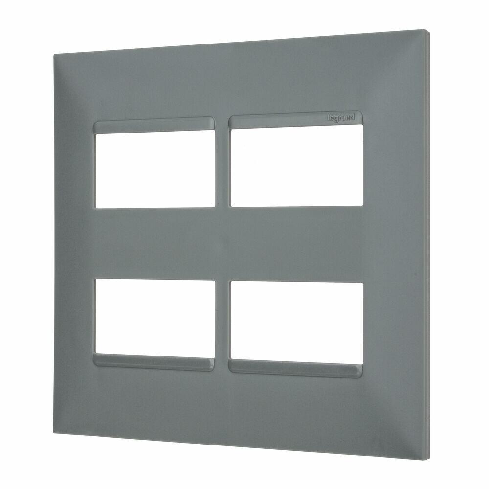 Placa Plus+ 4 Seções 4x4cm Cinza Pial