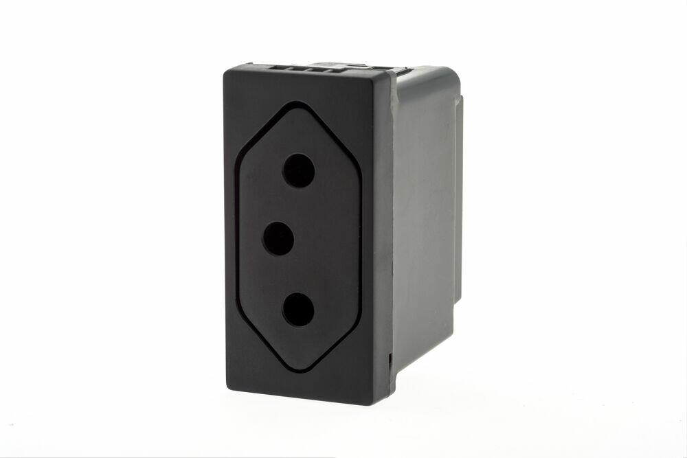 Módulo Tomada Fundo Móvel Pial Plus+ Preto
