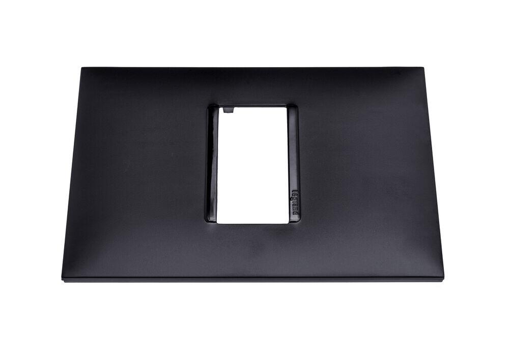 Placa Plus+ 1 Seção 4x2cm Preto Pial