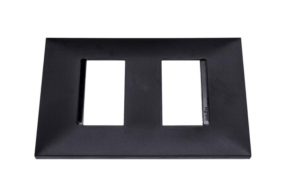 Placa Plus+ 2 Seções Preto Pial