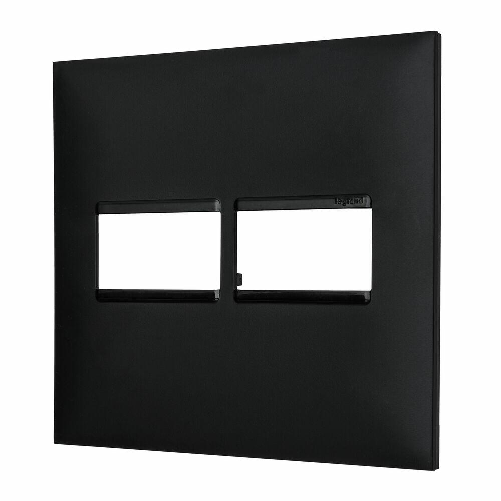 Placa Plus+ 2 Seções 4x4cm Preto Pial