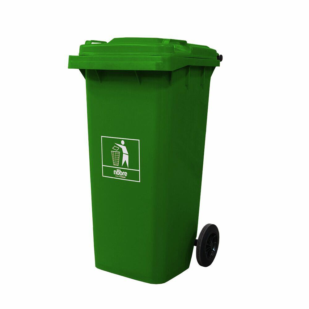 Lixeira Seletiva 120L Goedert Nobre Verde c/Rodas