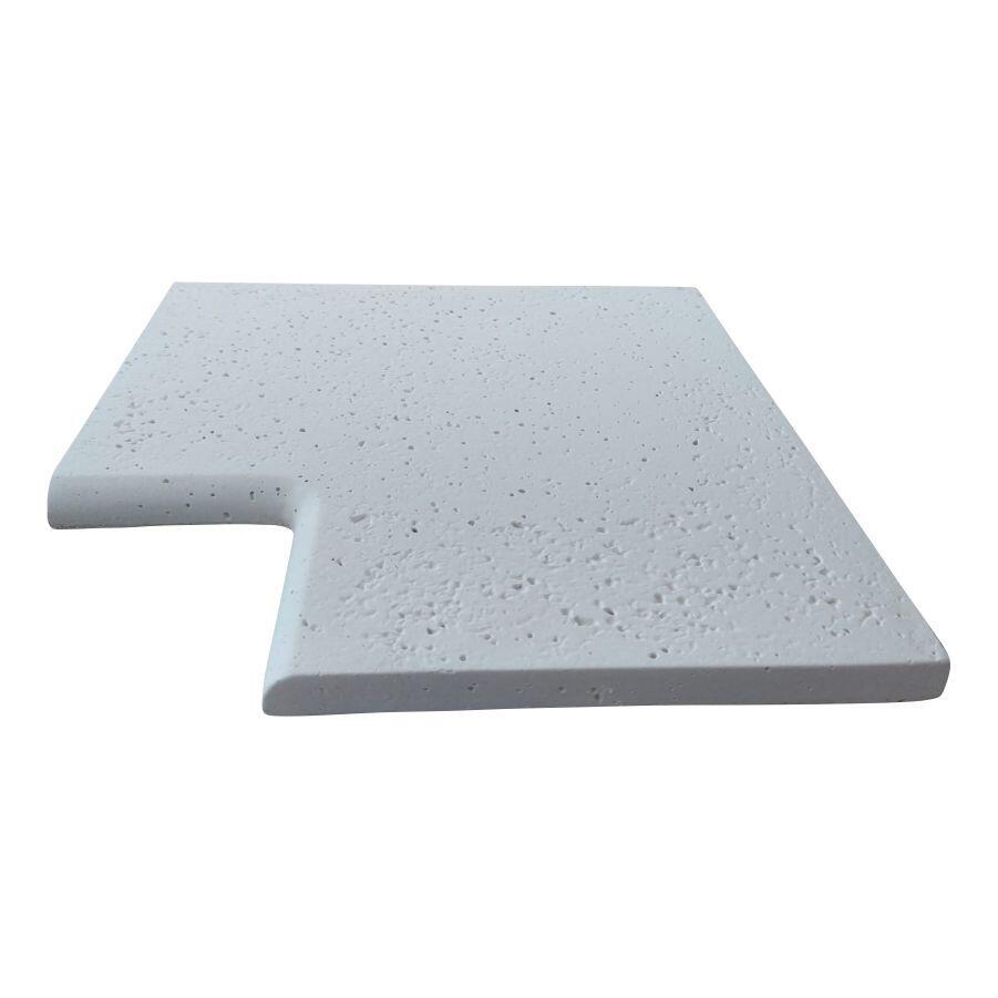 Borda Boleada Canto 90º Via Acqua Bianco 32,5x32,5x2 Cimentíssimo
