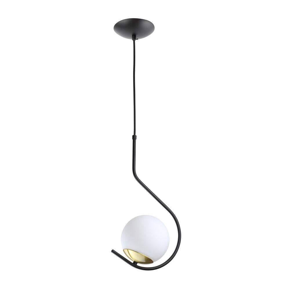 Pendente 1 Lâmpada Hook Preto Spot Line