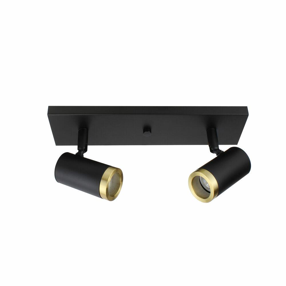 Spot de Sobrepor 2 Lâmpadas Foco Preto Spot Line