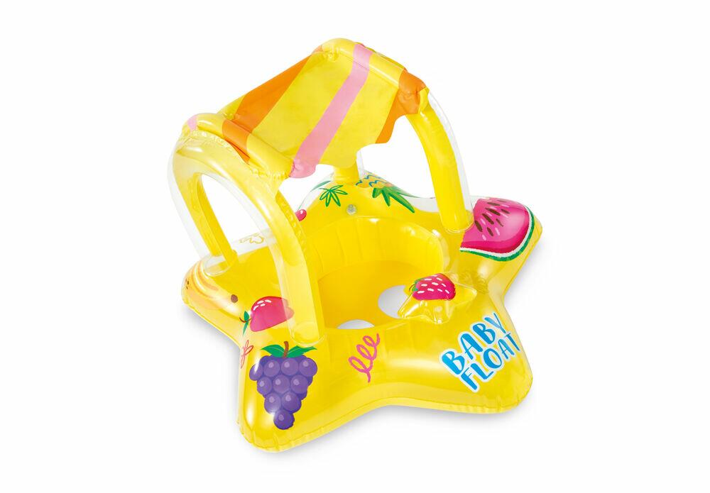 Boia Inflável Bote Infantil Baby Amarelo Intex
