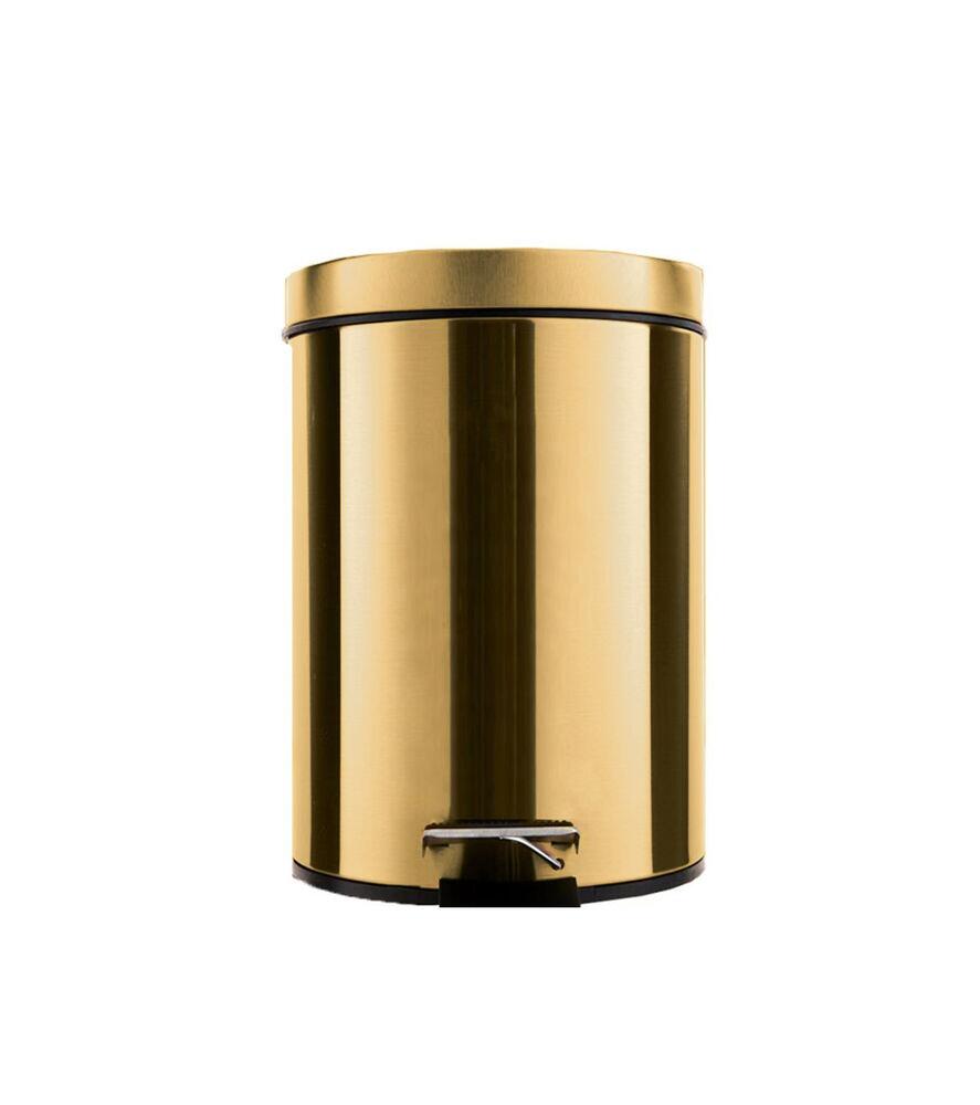 Lixeira Inox com Pedal 5L Dourado Casa&Ideia