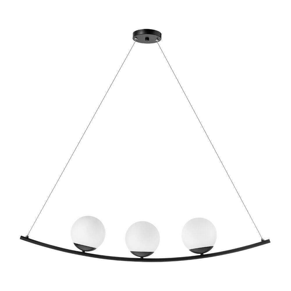 Pendente 3 Lâmpadas Arco Dreams E27 Preto Bronzearte