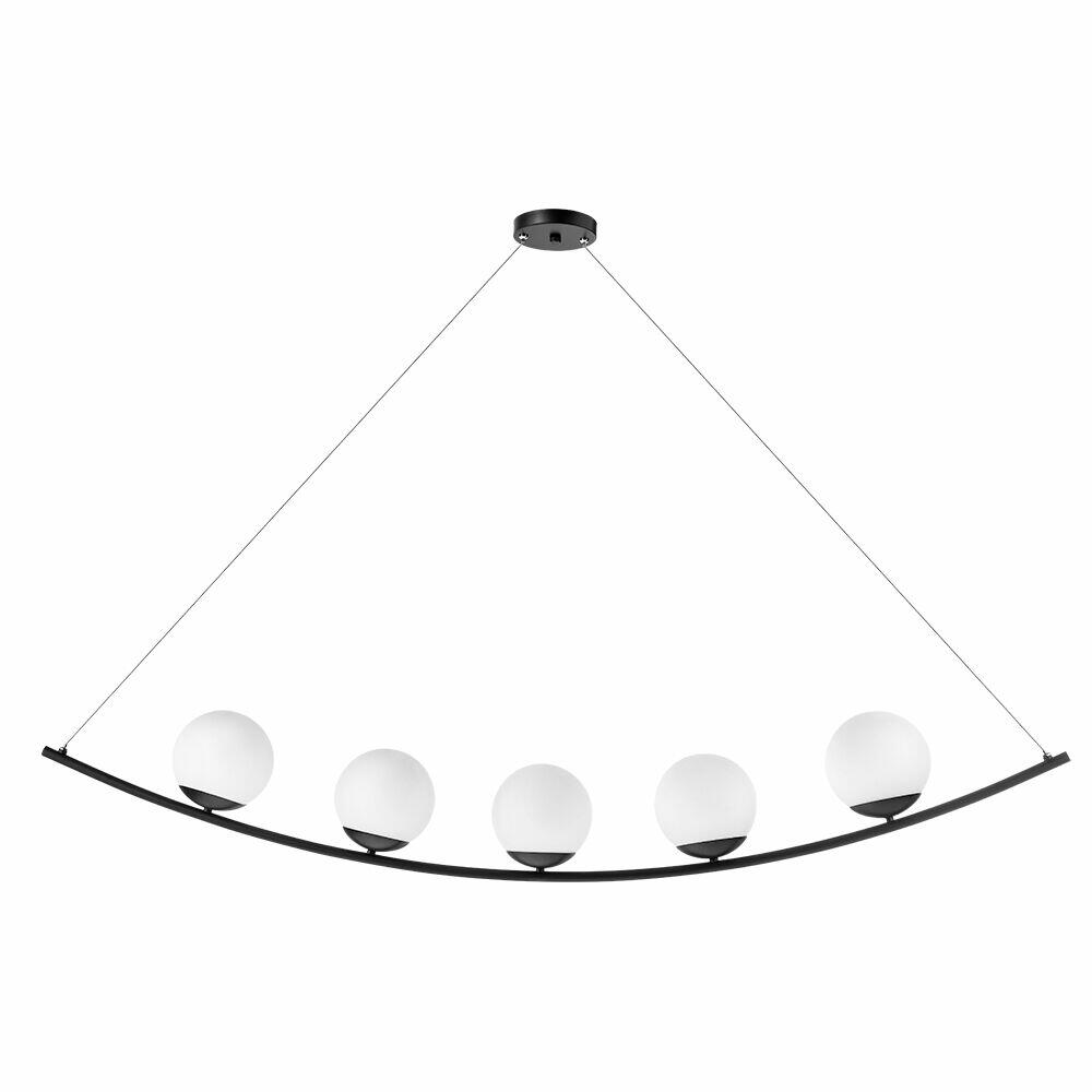 Pendente 5 Lâmpadas Arco Dream E27 Preto Bronzearte
