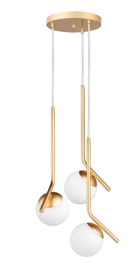 Pendente 3 Lâmpadas Dreams Curve E27 Dourado Bronzearte