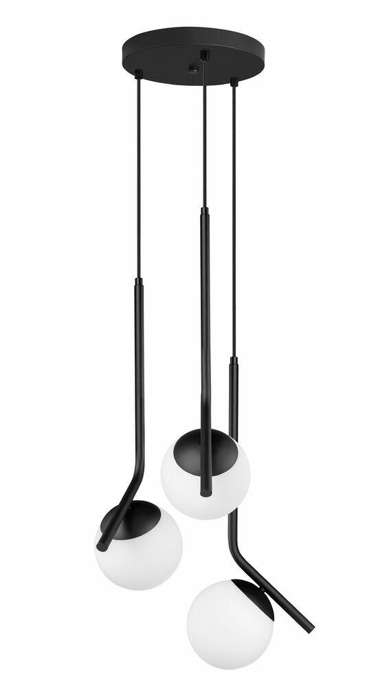Pendente 3 Lâmpadas Dreams Curve E27 Preto Bronzearte