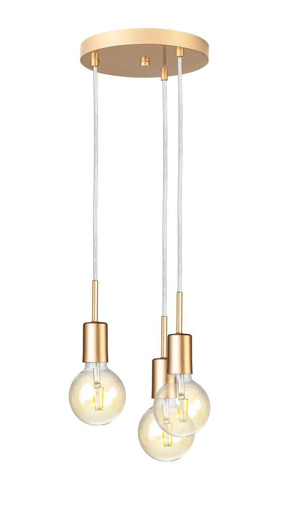 Pendente 3 Lâmpadas E27 Gold Bronzearte
