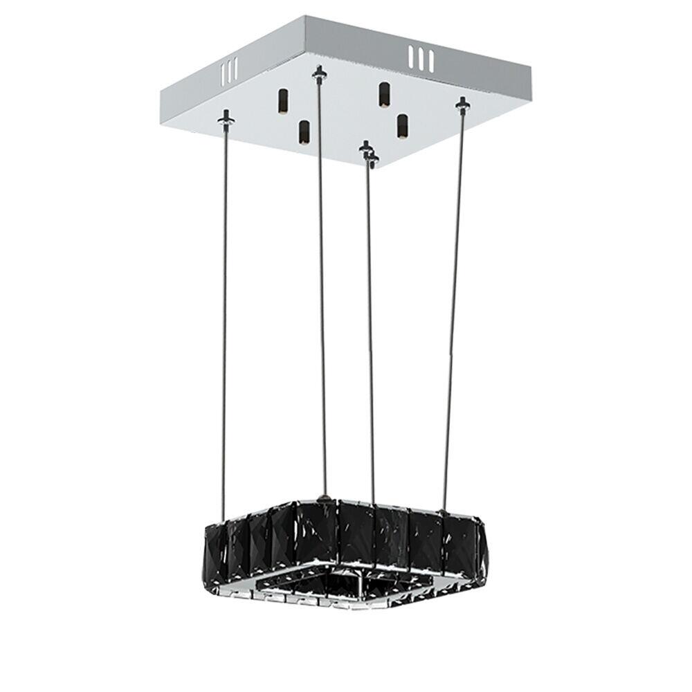 Pendente Led Quadrado Tokyo 7W 4000K Preto Luz Neutra Bronzearte