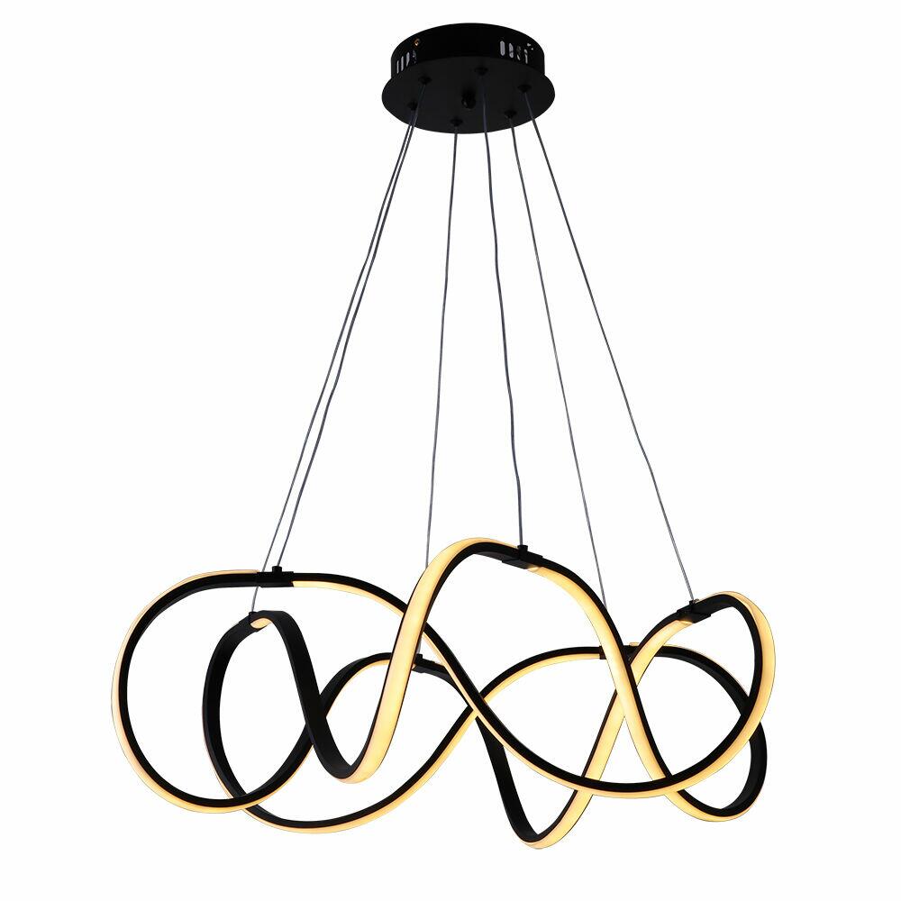 Pendente Led Space Contour Plus Preto Bronzearte