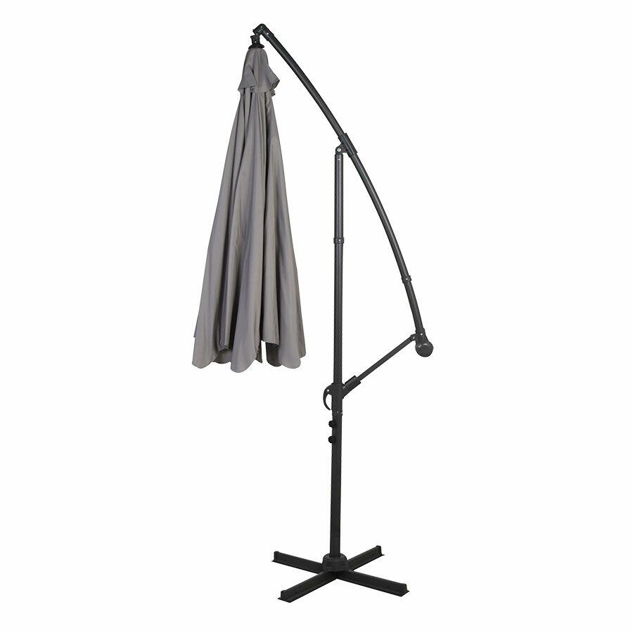 Ombrelone Alumínio 300cm Cinza Fascino