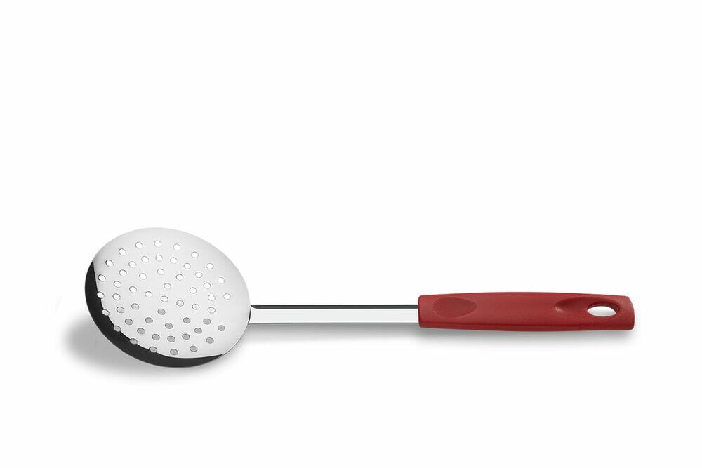 Espumadeira em aço Inox Asti 31,5cm Vermelha Brinox