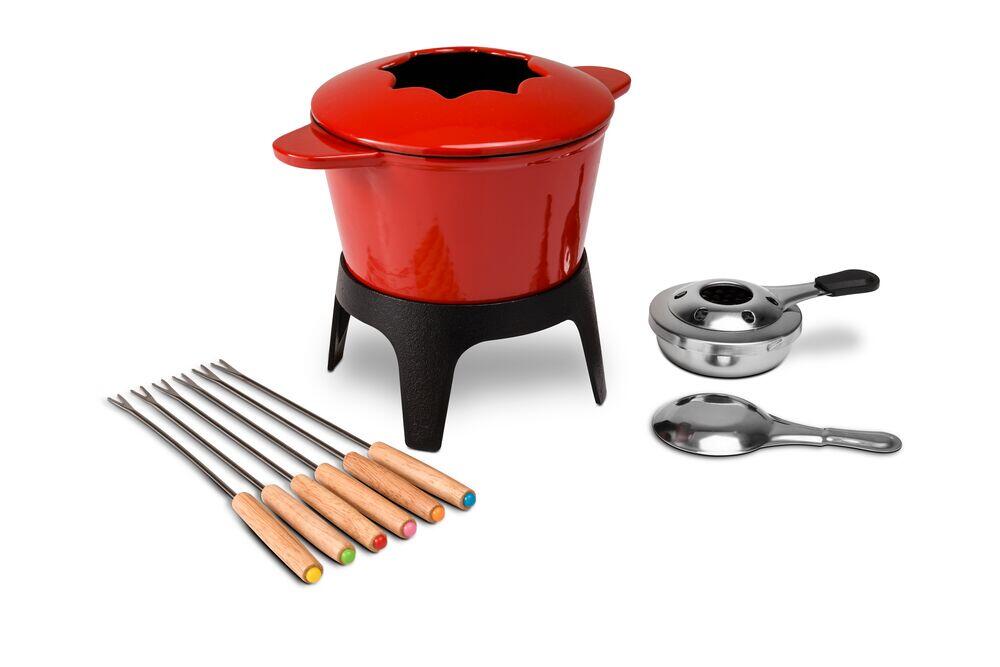 Jogo Fondue Sauté 10 Peças Vermelho Brinox