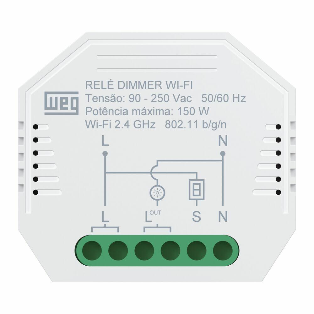Relés Dimmer Wi-fi Whome Branco Ártico Weg