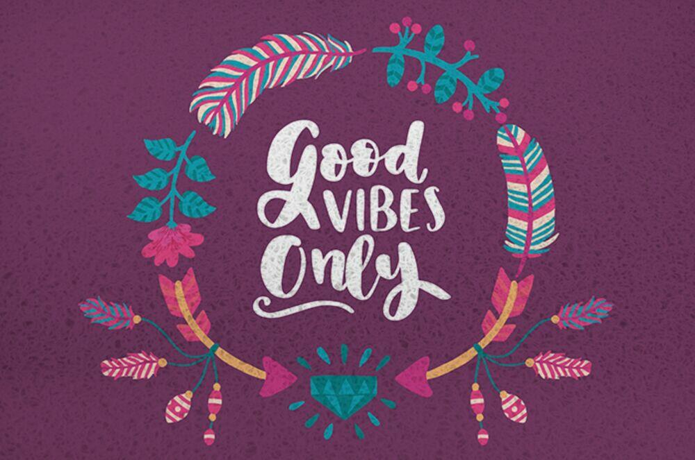 Tapete Capacho Vinil Good Vibes 0,60x0,4m Euro Mats