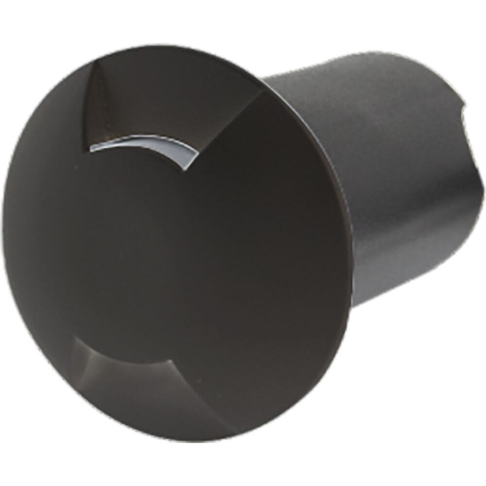 Balizador Embutido de Solo 1 Facho Preto 1W 3000K Luz Amarela Bronzearte