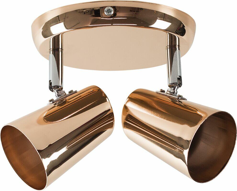 Spot de Sobrepor New Short com 2 Lâmpadas E27 Cobre Bronzearte