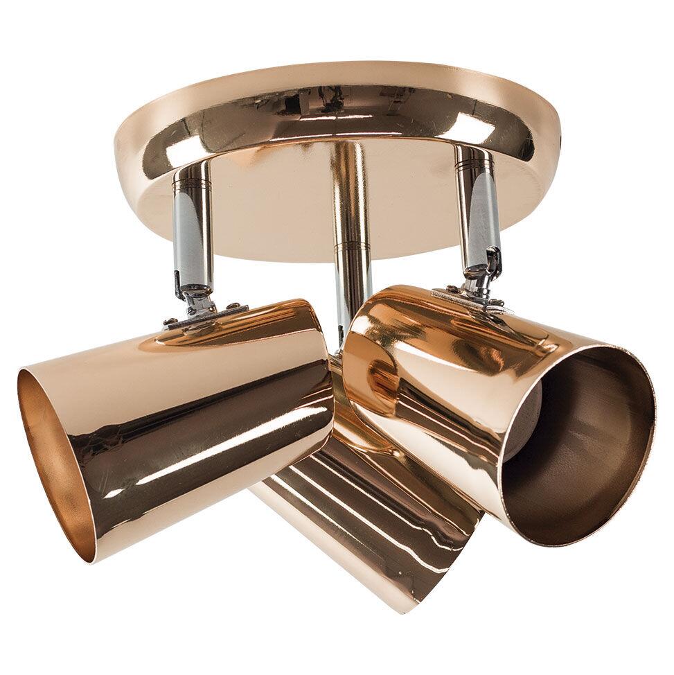 Spot de Sobrepor New Short com 3 Lâmpadas E27 Cobre Bronzearte