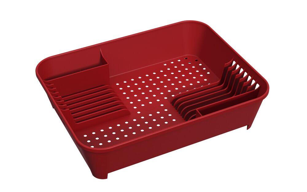 Escorredor de louça Basic 14 pratos Bold Vermelho Coza