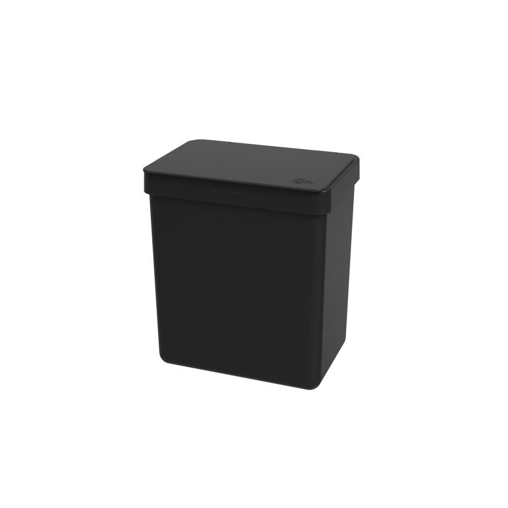 Lixeira para pia Single 2,5L Preto Coza