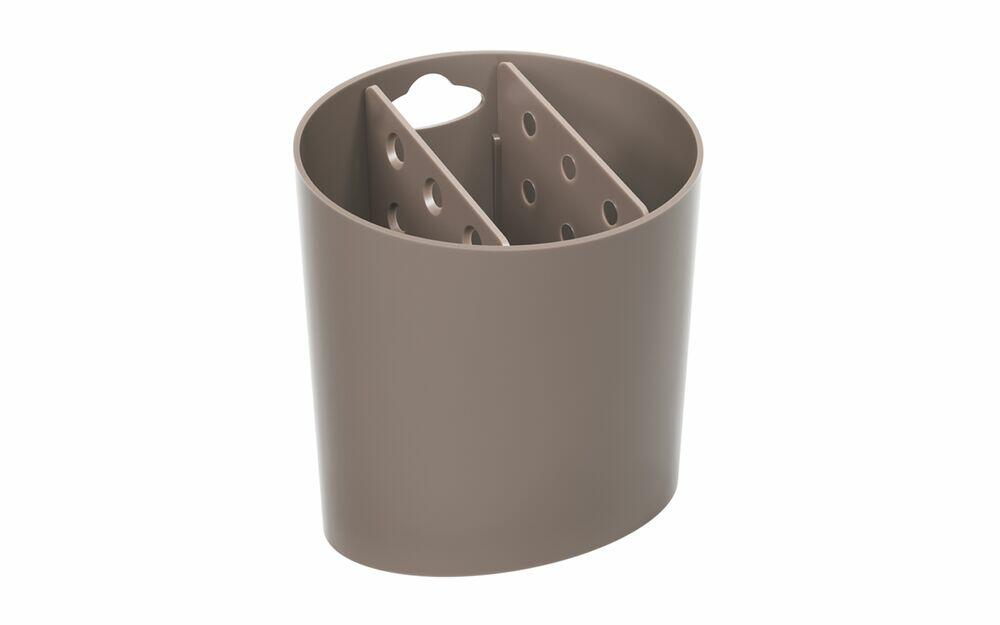 Escorredor de Talheres Oval Basic Warm Cinza Coza