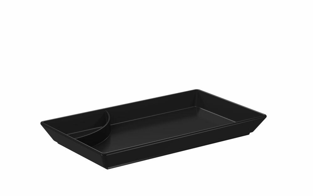 Prato para Sushi 19,3x11,2x21,5cm Preto Uno Coza