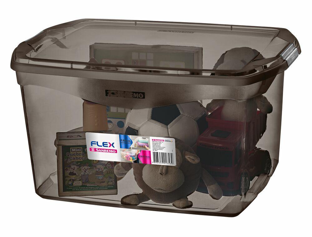 Caixa Plástica Flex Fume 68L Sanremo