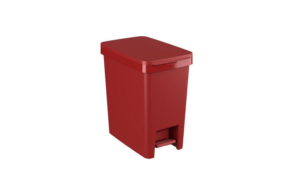 Lixeira com pedal Single Pia 15L Vermelho Coza