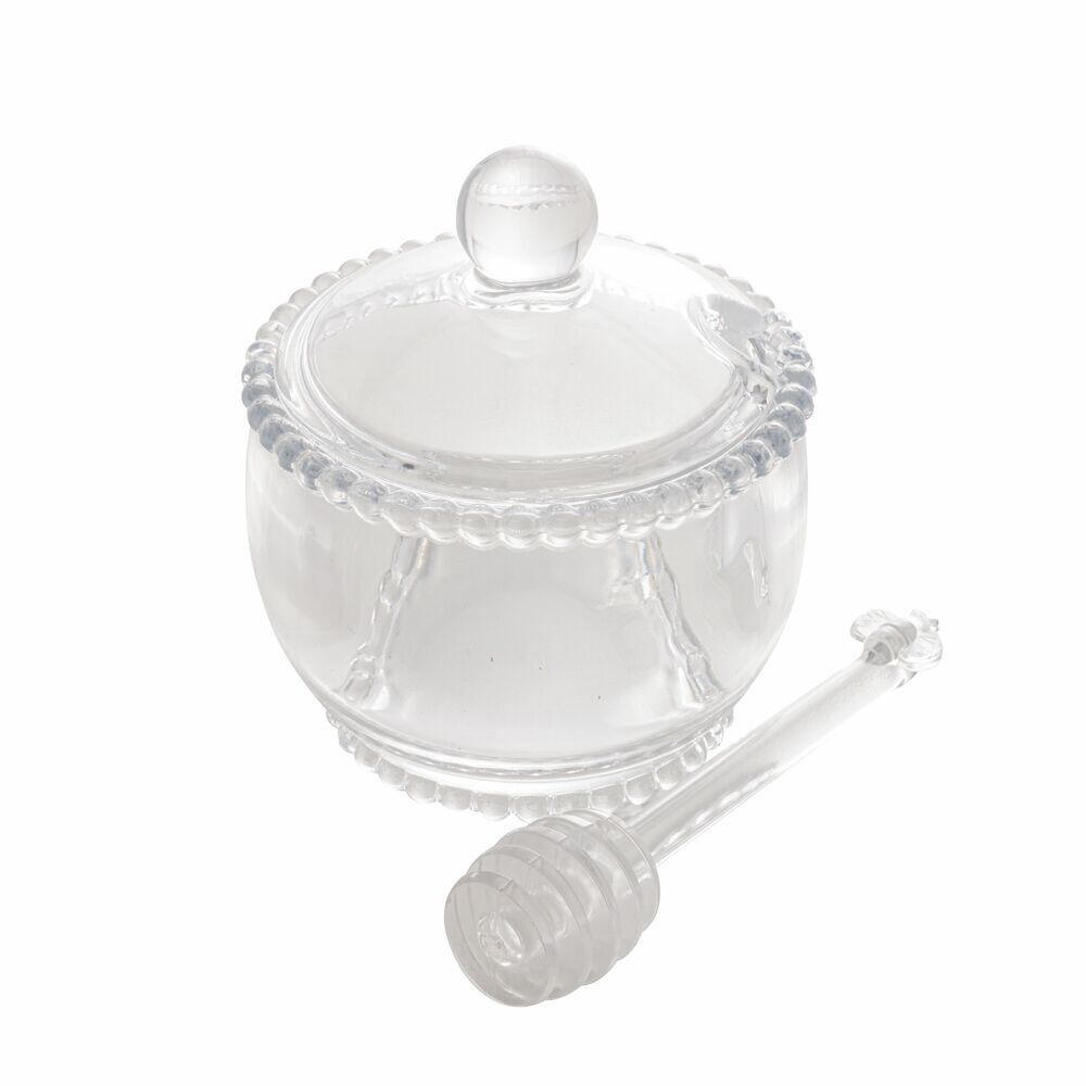 Meleira Pearl com Colher 200ml Transparente Rojemac