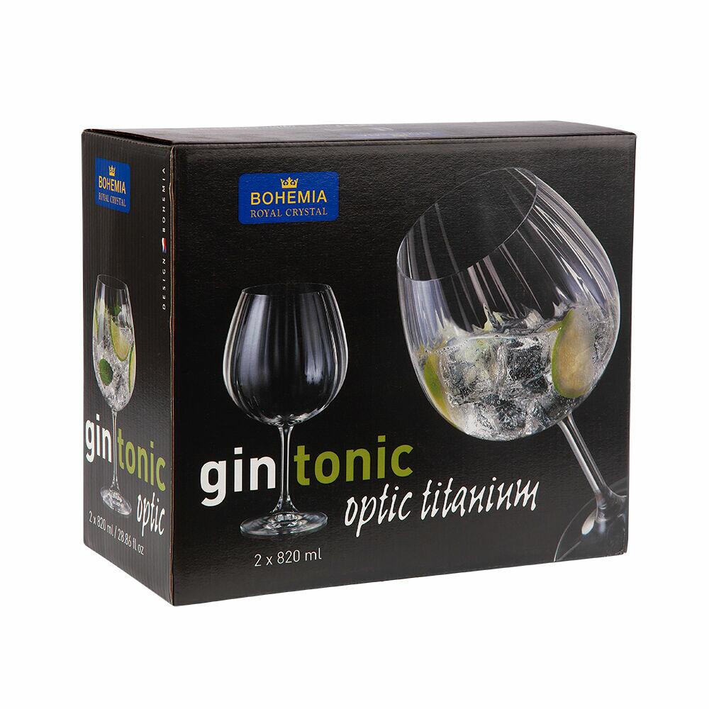 Jogo de Taças 2 Peças Gin Tônic 820ml Cristal Bohemia