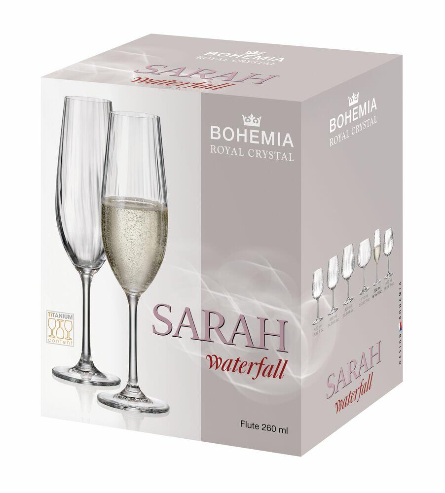 Jogo de Taças Cristal Sarah 260ml 6 Peças Bohemia