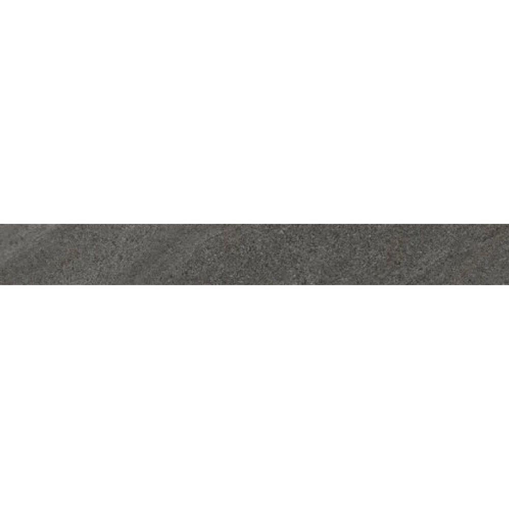 Rodapé Limest Antrac Retificado Acetinado 10x83 Cinza Escuro Málaga