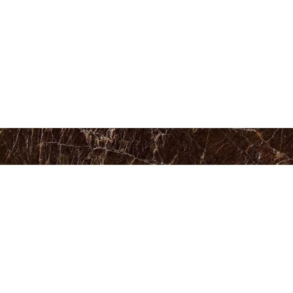 Rodape Elegant Brown Retificado Polido 10x82 Marrom Málaga