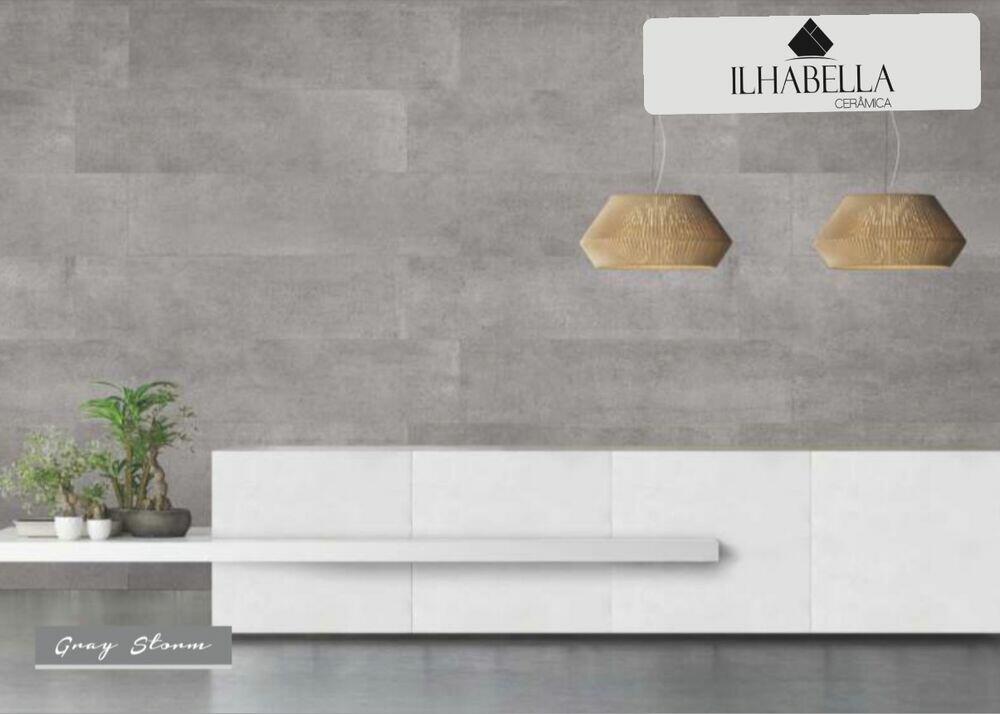 Piso Cerâmico Gray Storm Retificado Acetinado 28x118 Ilhabella