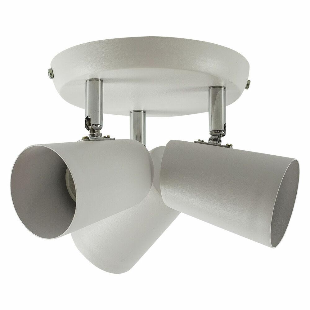 Spot Led Sobrepor New Short 3 Lâmpadas E27 Branco Bronzearte