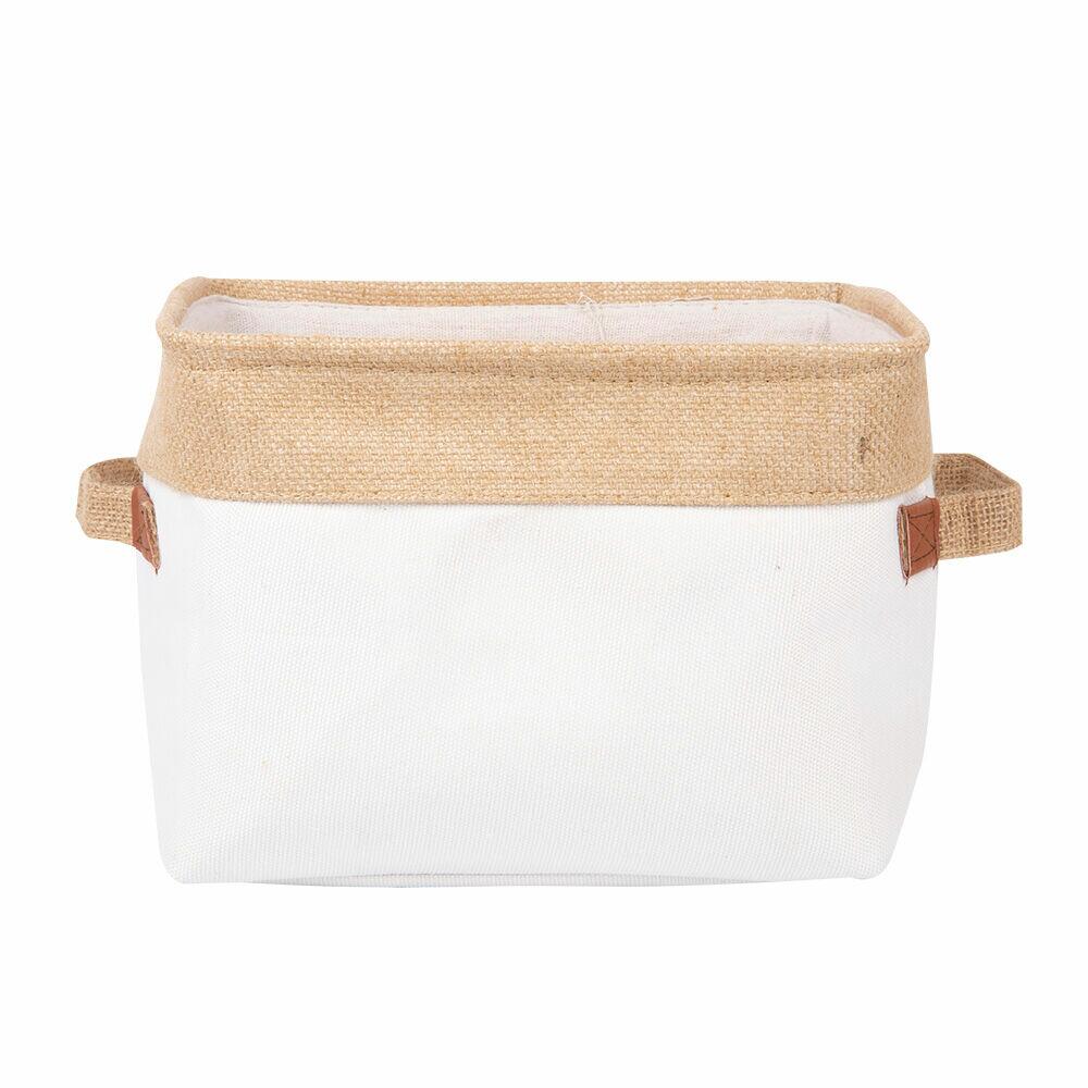 Cesto para Roupa Quadrada Lily 19x21cm Bege Casa&Ideia