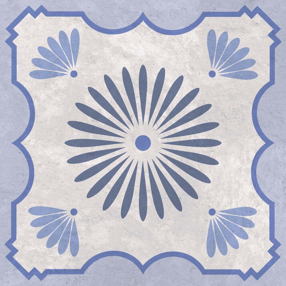 Revestimento Parede Patchwork Bold Acetinado 20x20 Azul/Branco Pierini