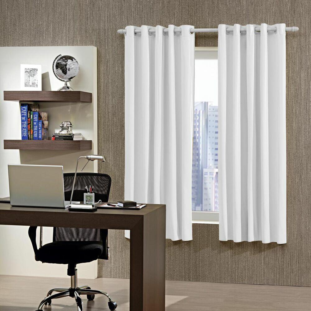 Cortina Blackout 2x1,6 Branco e Cinza Bella Janela