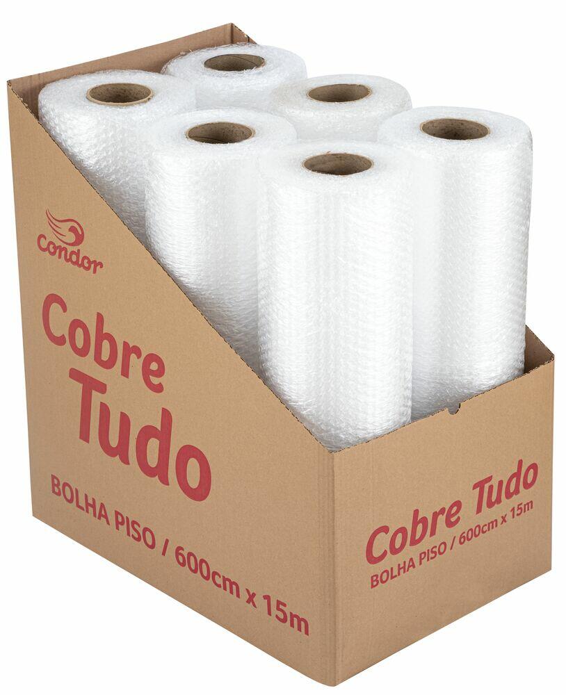 Bobina de plástico Bolha 60cm x 15m Incolor Condor