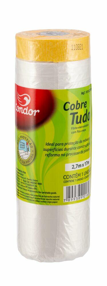 Salva Pintura Plástico Filme Cobre Tudo 270cmx17m Incolor Condor