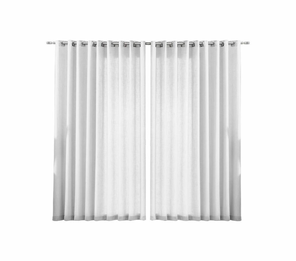 Cortina Duplex Mônaco 3x1,7m Branco Bella Janela