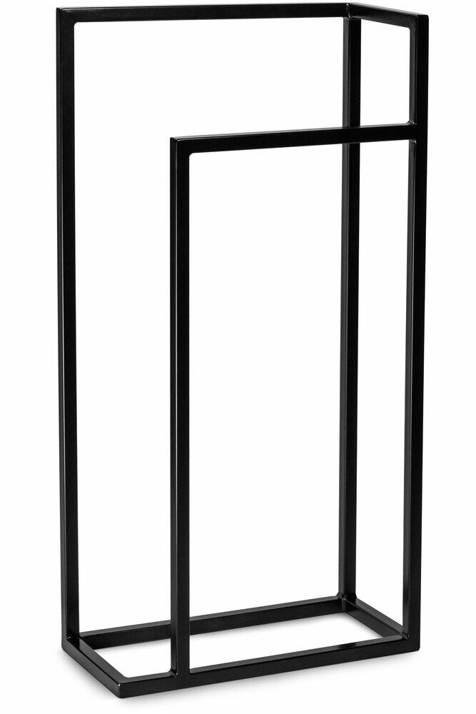 Porta Toalha Iron Diamond 45x20 Preto Fosco Venturi