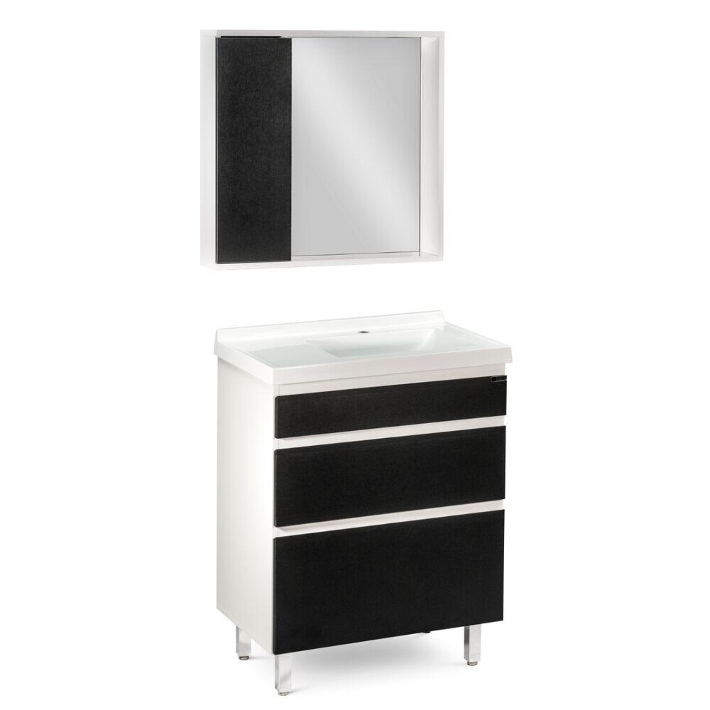 Kit Balcão Riviera 66 Branco/Preto Venturi