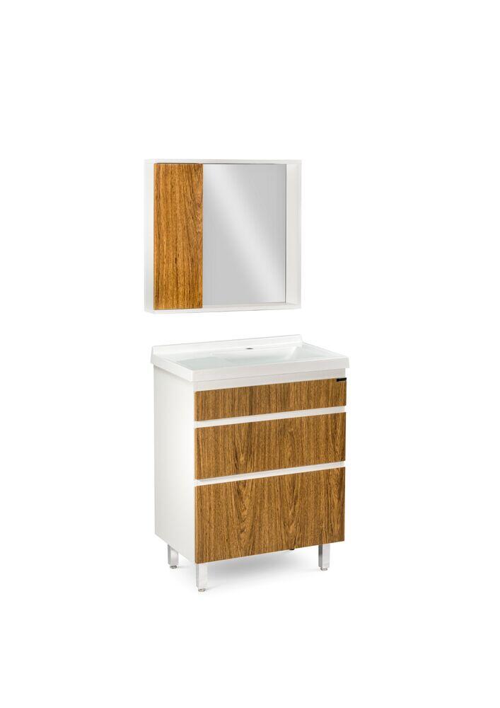 Kit Balcão Riviera 66 Branco/Freijo Venturi