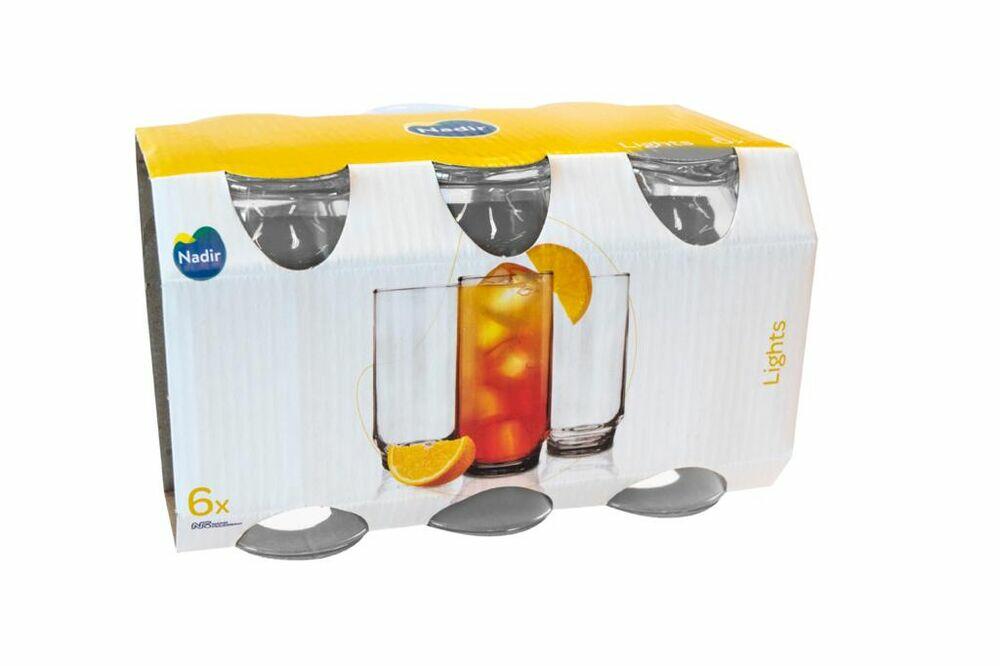 Jogo de Copos de Vidro Lights com 6 peças 300ml Nadir